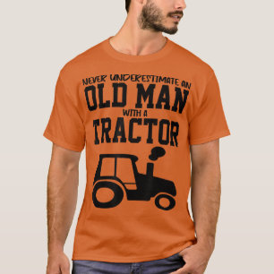 Onderschat nooit een oud Man met een Boerderij van T-shirt