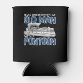 Onderschat nooit een oud Man met een foto Blikjeskoeler (Voorkant)