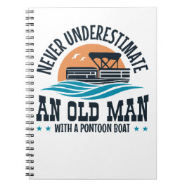 Onderschat nooit een oud Man met een fototoon bord Notitieboek