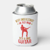 Onderschat nooit een oud Man met een gitaar Blikjeskoeler (Blikje Voorkant)