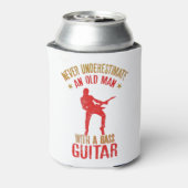 Onderschat nooit een oud Man met een gitaar Blikjeskoeler (Blikje Achterkant)