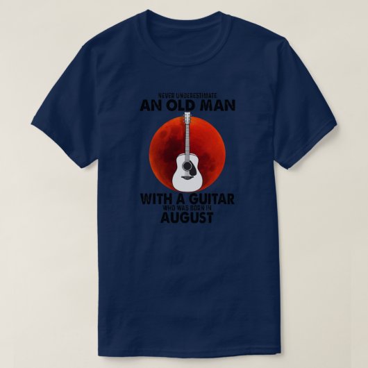 Onderschat nooit een oud Man met een gitaar T-shirt (Design voorkant)