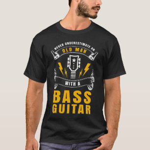 Onderschat nooit een oud Man met een gitaar T-shirt