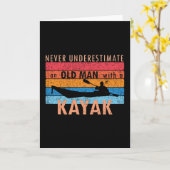Onderschat nooit een oud man met een Kayak Kaart (Gele Bloem)