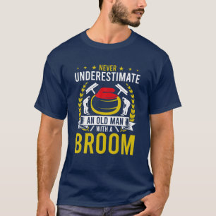 Onderschat nooit een oud Man met een krullende Bro T-shirt