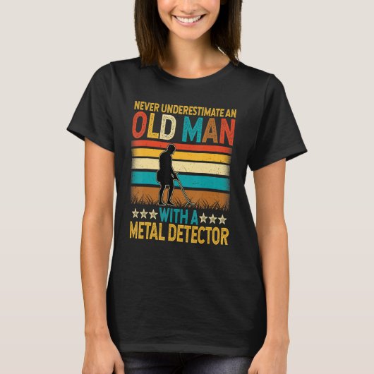Onderschat nooit een oud Man met een metaal T-shirt (Voorkant)