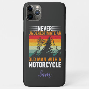 Onderschat nooit een oud Man met een motorfiets Case-Mate iPhone Case