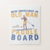 Onderschat nooit een oud Man met een pedelbord Legpuzzel (Verticaal)