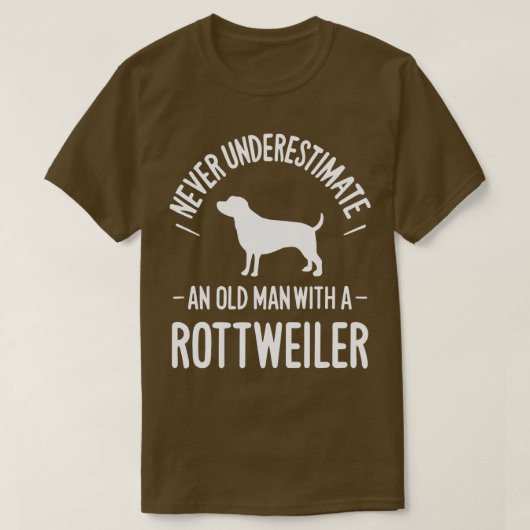 Onderschat nooit een oud man met een rotting t-shirt (Design voorkant)