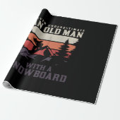 Onderschat nooit een oud man met een snowboard cadeaupapier (Uitgerold)