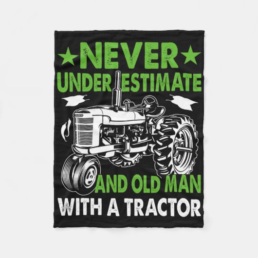 Onderschat nooit een oud Man met een trekker Fleece Deken (Voorkant)