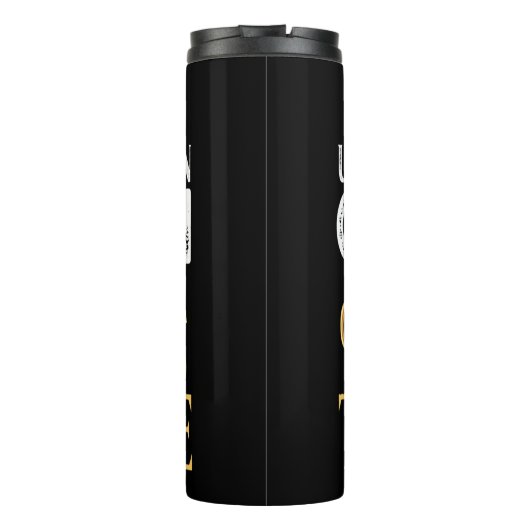 Onderschat nooit een oud Man met een trombone-GIF Thermosbeker (Achterkant)