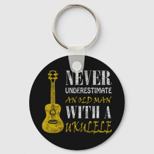 Onderschat nooit een oud man met een ukuleleThis Sleutelhanger