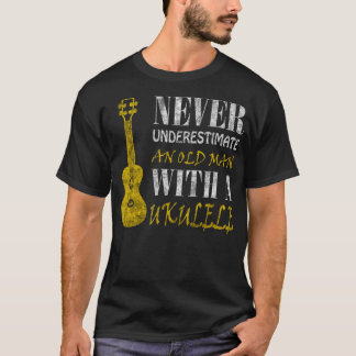 Onderschat nooit een oud man met een ukuleleThis T-shirt