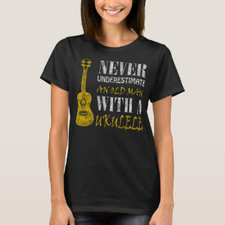 Onderschat nooit een oud man met een ukuleleThis T-shirt