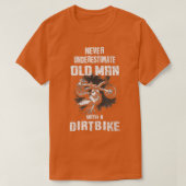 Onderschat nooit een oud Man met een vuile bijt ch T-shirt (Design voorkant)