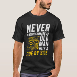 Onderschat nooit een oud Man met een zijdelingse T-shirt