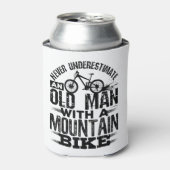Onderschat nooit een oud Man met Mountain Bike Blikjeskoeler (Blikje Voorkant)