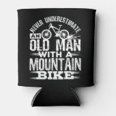 Onderschat nooit een oud Man met Mountain Bike Blikjeskoeler (Voorkant)