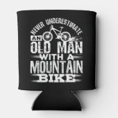 Onderschat nooit een oud Man met Mountain Bike Blikjeskoeler (Achterkant)