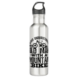 Onderschat nooit een oud Man met Mountain Bike Waterfles