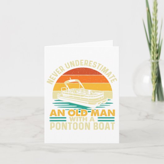 Onderschat nooit een oud Man met pontonboot - Kaart (Voorkant)