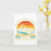Onderschat nooit een oud Man met pontonboot - Kaart (Gele Bloem)