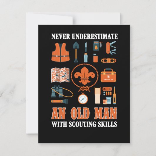 Onderschat nooit een oud Man met verdovingsvaardig Bedankkaart (Voorkant)