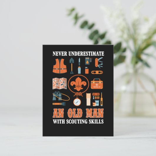 Onderschat nooit een oud Man met verdovingsvaardig Bedankkaart (Staand voorkant)