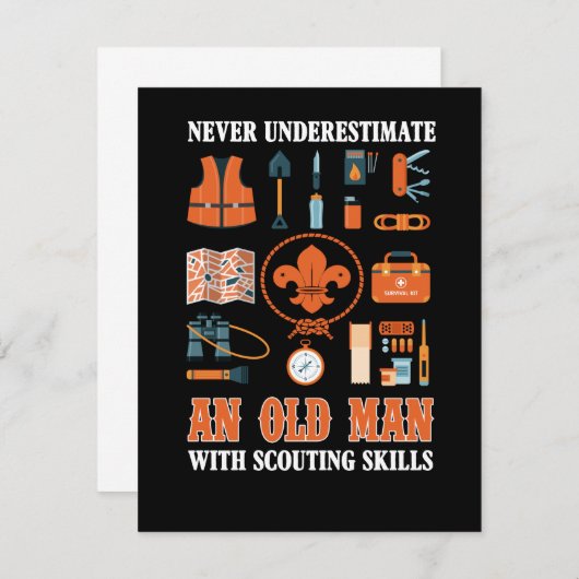 Onderschat nooit een oud Man met verdovingsvaardig Bedankkaart (Voorkant / Achterkant)