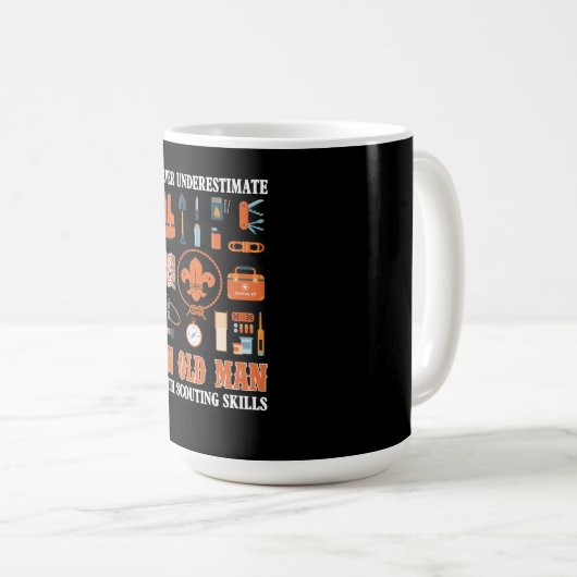 Onderschat nooit een oud Man met verdovingsvaardig Koffiemok (Voorkant rechts)