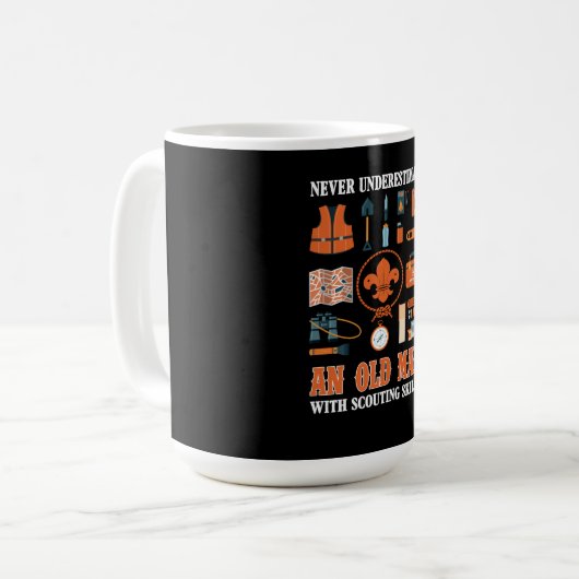 Onderschat nooit een oud Man met verdovingsvaardig Koffiemok (Voorkant links)