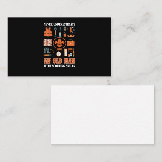 Onderschat nooit een oud Man met verdovingsvaardig Notitiekaartje (Voorkant / Achterkant)