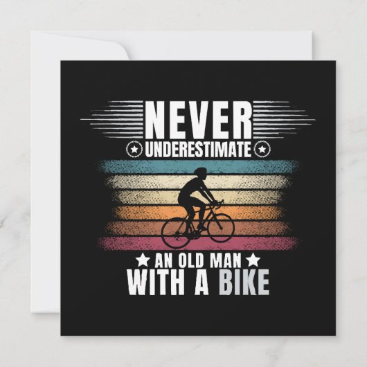 Onderschat nooit een oud Man op een bike (Achterkant)