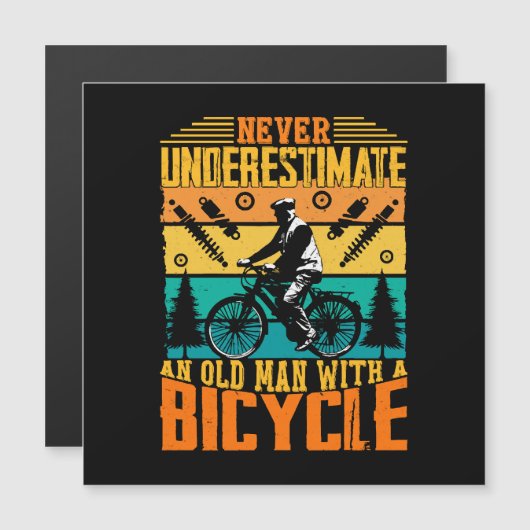 Onderschat nooit een oud Man op een bike (Voorkant / Achterkant)