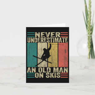 Onderschat nooit een oud Man op ski's  ski Kaart