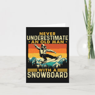 Onderschat nooit een oud Man - snowboardsneeuw Kaart