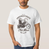 Onderschat nooit een oud Man T-shirt (Voorkant)