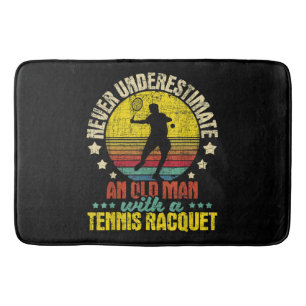 Onderschat nooit een oud Man - Tennis Racket SPO Badmat