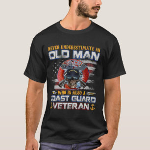 Onderschat nooit een oude Amerikaanse kustwacht me T-shirt