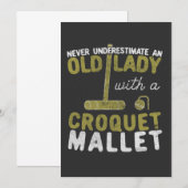 Onderschat nooit een oude dame met een croquet kaart (Voorkant / Achterkant)