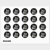 Onderschat nooit een oude gitarist ronde sticker (Vel)