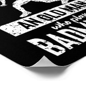 Onderschat nooit een oude man badminton poster (Hoek)