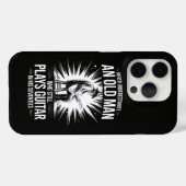 Onderschat nooit een oude man die gitaar speelt Case-Mate iPhone case (Achterkant (horizontaal))
