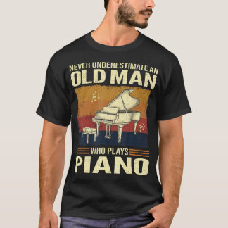 Onderschat nooit een oude man die speelt t-shirt