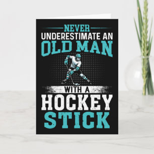 Onderschat nooit een oude man met een hockeystick kaart