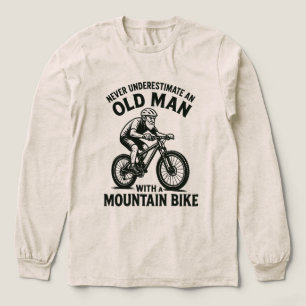 Onderschat nooit een oude man met een mountainbike Tri-Blend shirt
