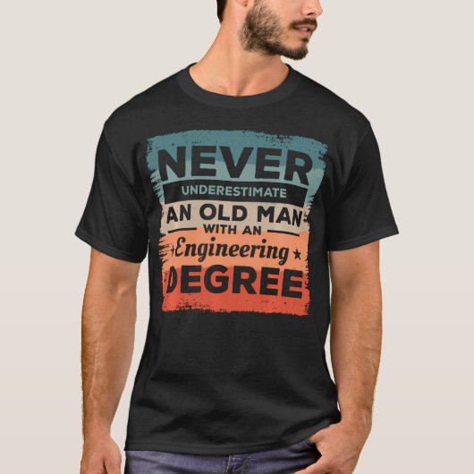 Onderschat nooit een oude man met een t-shirt (Voorkant)