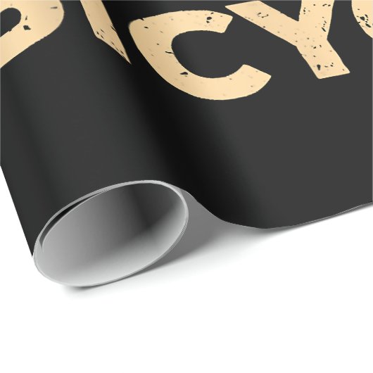 Onderschat nooit een oude man op een fiets. cadeaupapier (Rol Hoek)