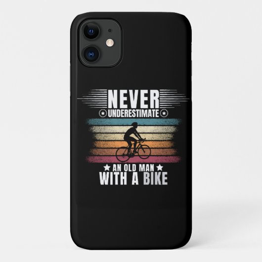 Onderschat nooit een oude man op een fiets Case-Mate iPhone case (Achterkant)